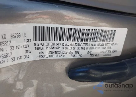 2005 Jeep Grand Cherokee Laredo from USA, damaged, VIN 1J4GS48K25C554050